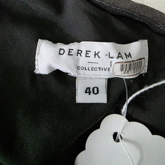 Derek Lam Metallic One-Shoulder Dress Gunmetal Size 40 (US 4) - Picture 3 of 8